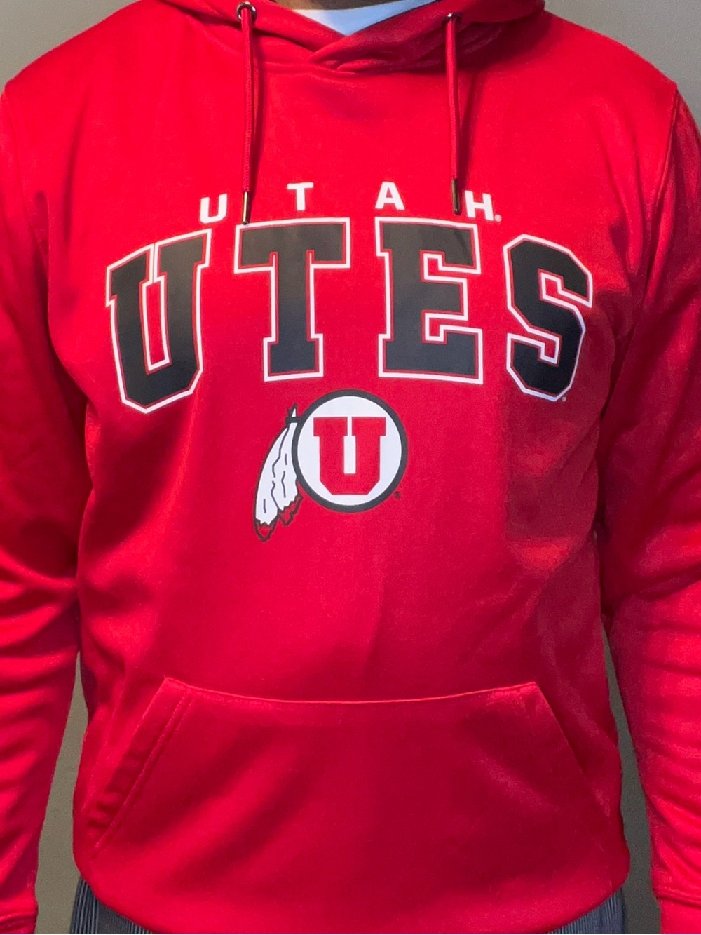 Colosseum Red Utah Utes Crewneck Hoodie Sweatshirt